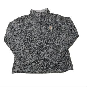 Buc-ee’s Sweater Women’s size Large Grey Sherpa Fleece
